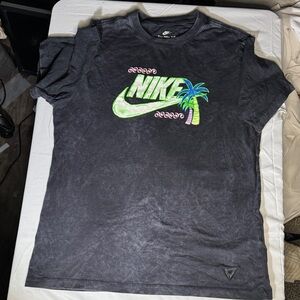 Nike Charcoal Tee with Neon Graphic